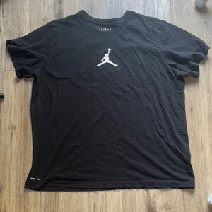 Jordan Black XXL Short Sleeve Tee with Classic Crew Neck